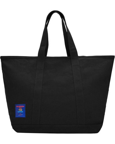 BABOON TO THE MOON Oversized Canvas 45L Tote - Black