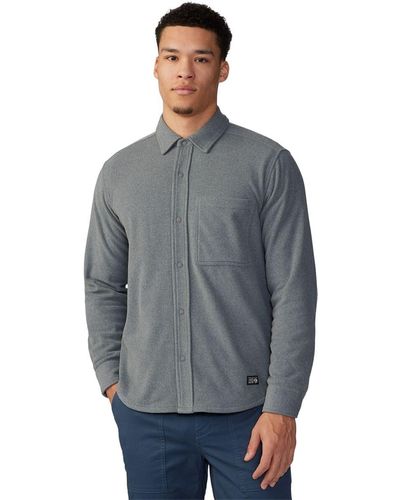 Mountain Hardwear Microchill Long-Sleeve Shirt - Gray