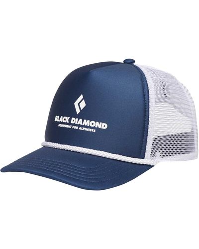 Black Diamond Flat Bill Trucker Hat - Blue