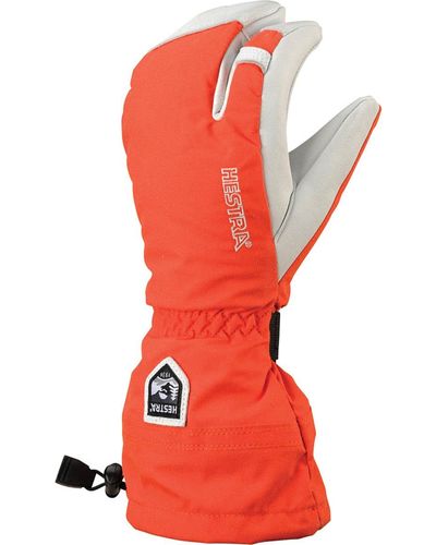 Hestra Army Leather Heli 3-Finger Glove - Red