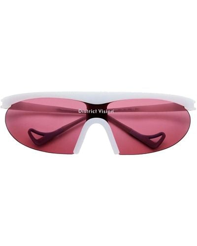 District Vision Koharu Eclipse Sunglasses Arctic/D+ Rose - Pink