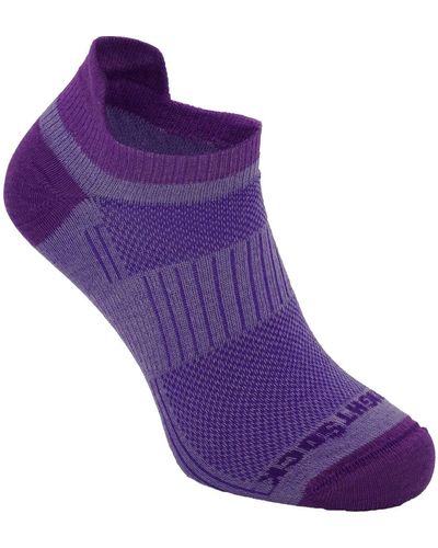 Wrightsock Coolmesh Ll Tab Running Sock - Purple