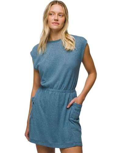 Prana Cozy Up Cut Out Dress - Blue