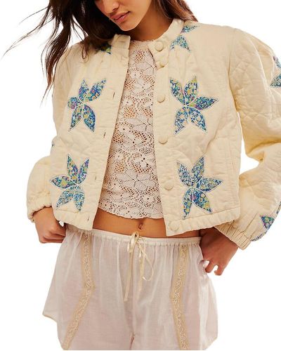 Free People Quinn Quilted Jacket - Natural
