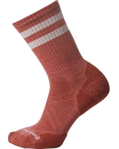 Smartwool Athletic Stripe Crew Sock - Red