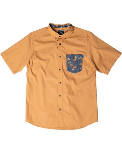 Kavu Doppelganger Short-Sleeve Shirt - Orange