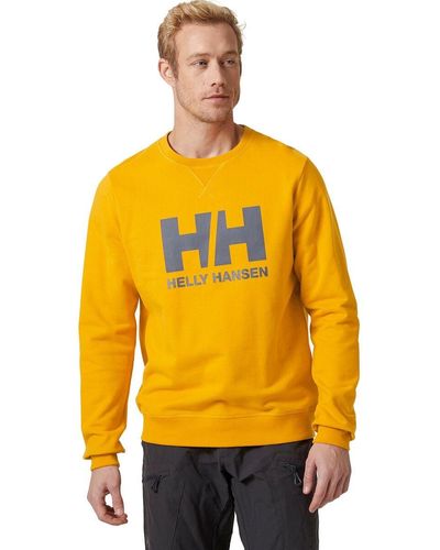 Helly Hansen Logo Crew Sweatshirt - Yellow