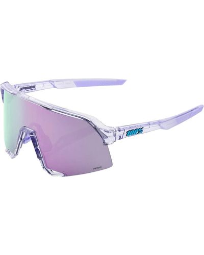 100% S3 Sunglasses Polished Translucent - Purple
