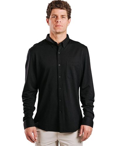 Western Rise Limitless Merino Button-Down Shirt - Black
