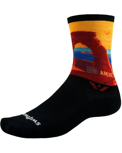 Swiftwick Vision Six Impression National Park Sock - Black
