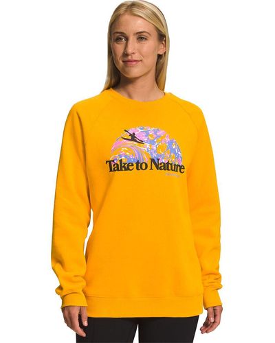 The North Face Places We Love Crew Sweatshirt - Yellow