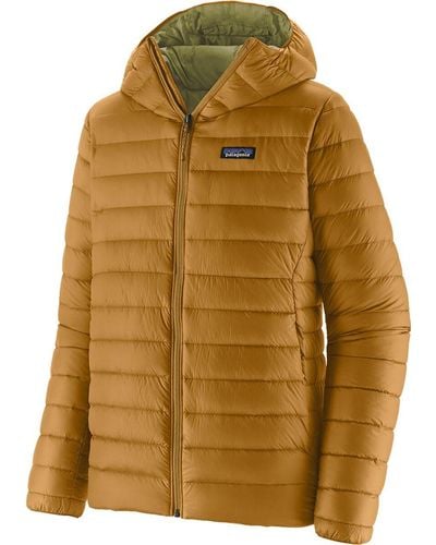 Patagonia Down Sweater Hooded Jacket - Brown