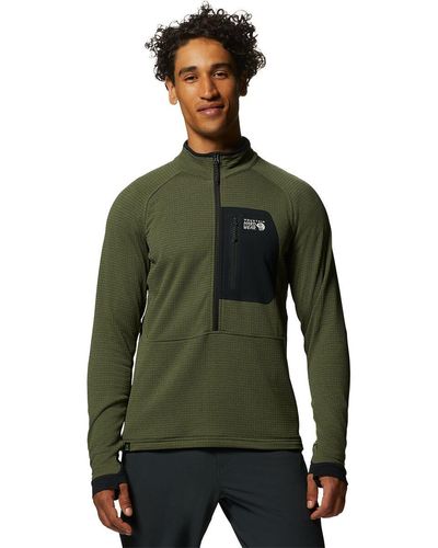 Mountain Hardwear Polartec Power Grid Half-Zip Jacket - Green