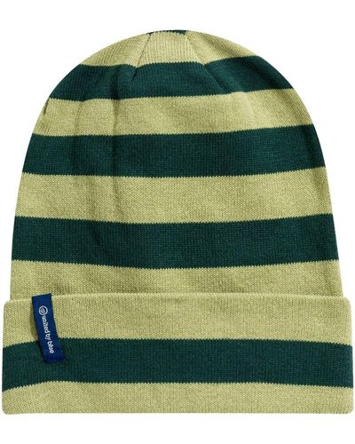 United By Blue Recycled 90s Stripe Beanie - Green