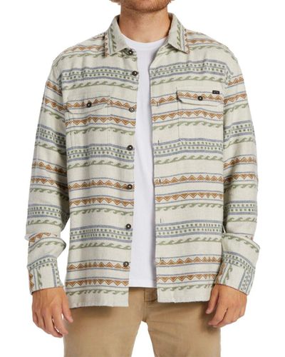 Billabong Offshore Jacquard Flannel Shirt - Brown