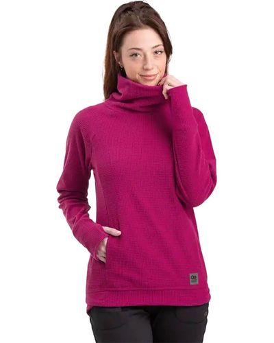 Outdoor Research Trail Mix Cowl Pullover Fleece - Pink