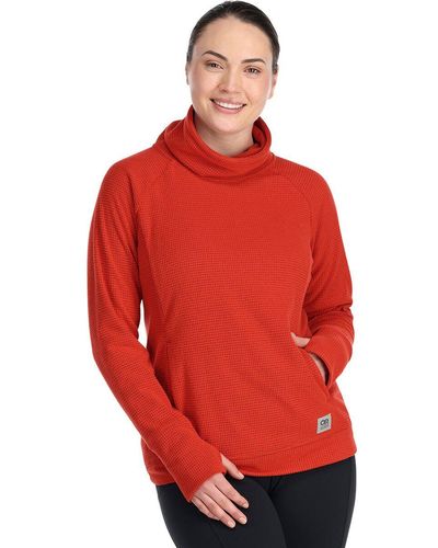 Outdoor Research Trail Mix Cowl Pullover Fleece - Red