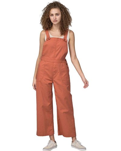 Patagonia Stand Up Cropped Overalls - Red