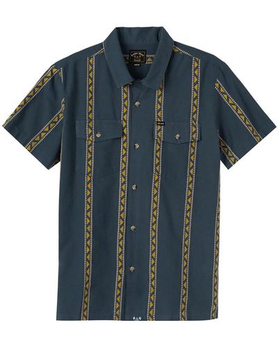 Dark Seas Hillsdale Short-Sleeve Woven Shirt - Blue