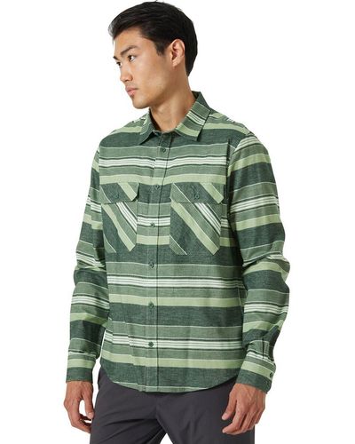 Helly Hansen Lokka Organic Flannel Long-Sleeve Shirt - Green
