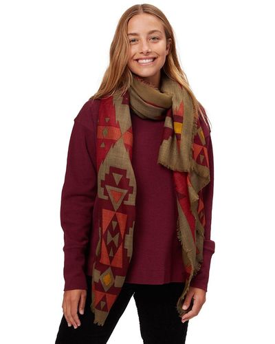 Pendleton Oversized Featherweight Wool Scarf - Red