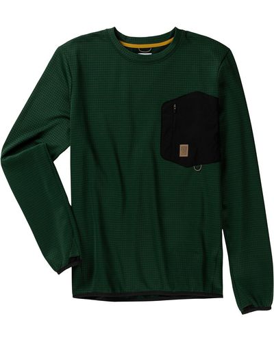 Topo Mountain Midlayer Crew Sweater - Green