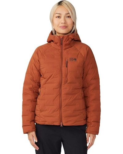 Mountain Hardwear Stretchdown Hooded Jacket - Orange