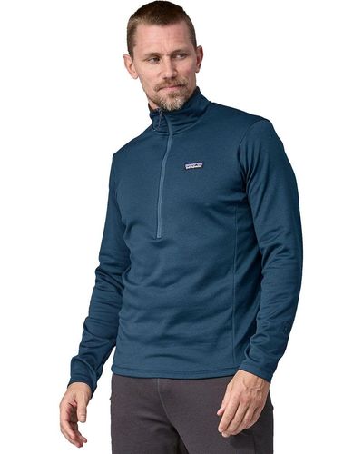Patagonia R1 Daily Zip-Neck Top - Blue