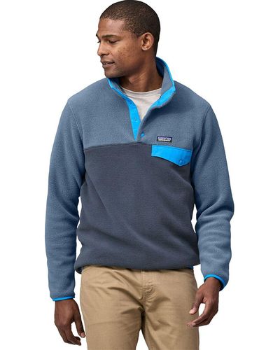 Patagonia Lightweight Synchilla Snap-T Fleece Pullover - Blue