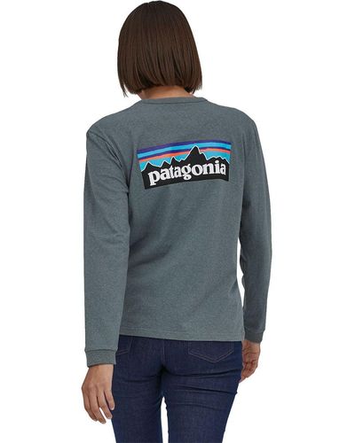Patagonia P-6 Logo Responsibili-Tee Long-Sleeve T-Shirt - Blue