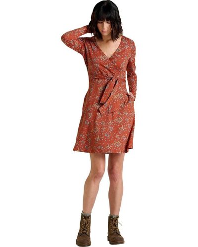 Toad&Co Cue Wrap Dress - Red