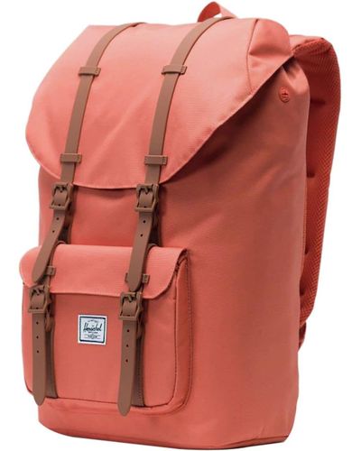 Herschel Supply Co. Little America 25L Backpack Apricot Brandy/Saddle - Red