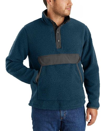Carhartt Relaxed Fit Fleece Snap Front Jacket - Blue