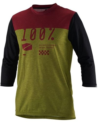 100% Airmatic 3/4-Sleeve Jersey - Green