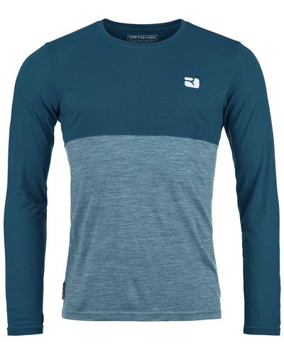 Ortovox 150 Cool Logo Long-Sleeve Shirt - Blue