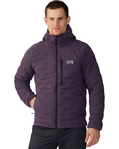 Mountain Hardwear Stretchdown Hooded Jacket - Purple
