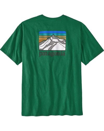 Patagonia Line Logo Ridge Pocket Responsibili-T-Shirt - Green