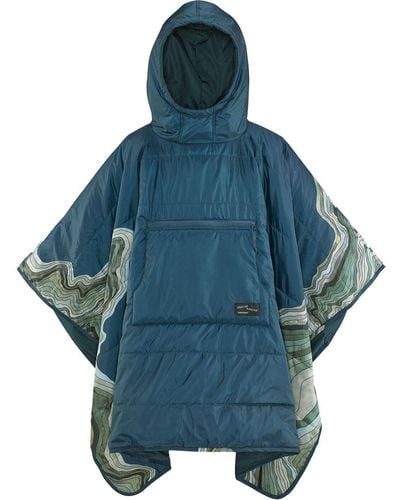 Therm-a-rest Honcho Poncho Outer Space/Topo Wave Print - Blue