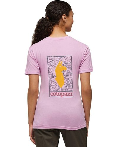 COTOPAXI Llama Map Organic T-Shirt - Purple