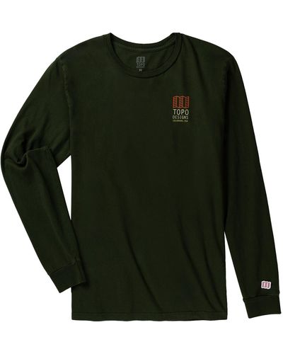 Topo Large Logo Long-Sleeve T-Shirt - Green