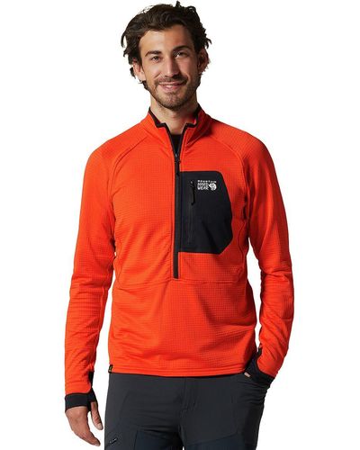 Mountain Hardwear Polartec Power Grid Half-Zip Jacket - Orange
