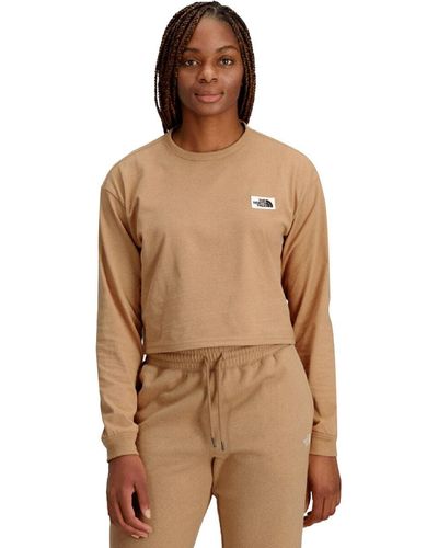 The North Face Heritage Patch Long-Sleeve T-Shirt - Brown