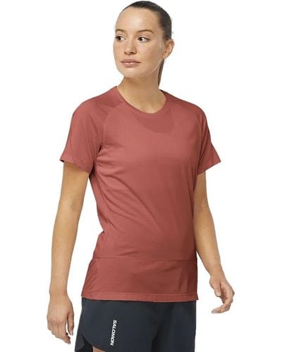 Salomon Cross Run Short-sleeve T-shirt - Red