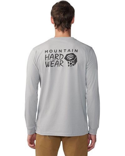Mountain Hardwear Mhw Back Logo Long-Sleeve T-Shirt - Gray