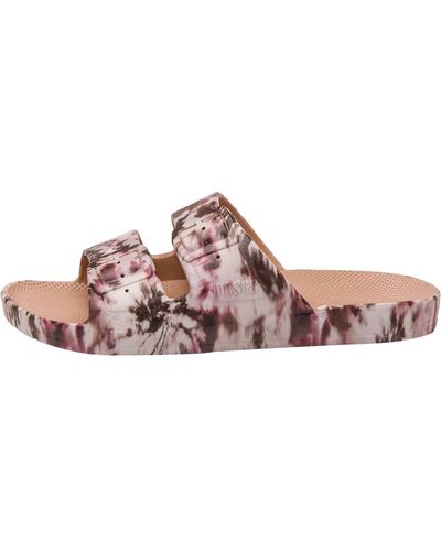 FREEDOM MOSES Two Band Print Slide Sandal - Pink