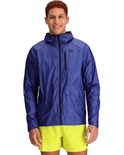 Outdoor Research Helium Wind Hooded Jacket - Blue