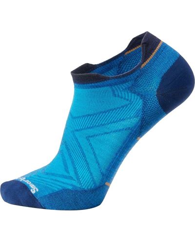 Smartwool Run Zero Cushion Low Ankle Sock Laguna - Blue
