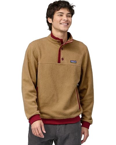 Patagonia Shearling Button Pullover Fleece - Brown