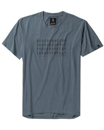 Haglöfs Outsider By Nature Print T-Shirt - Blue