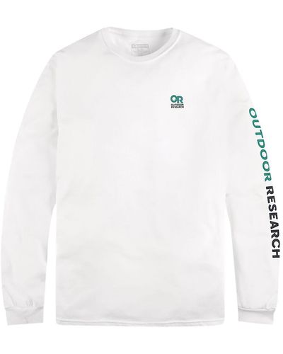 Outdoor Research Lockup Chest Logo Long-Sleeve T-Shirt - White